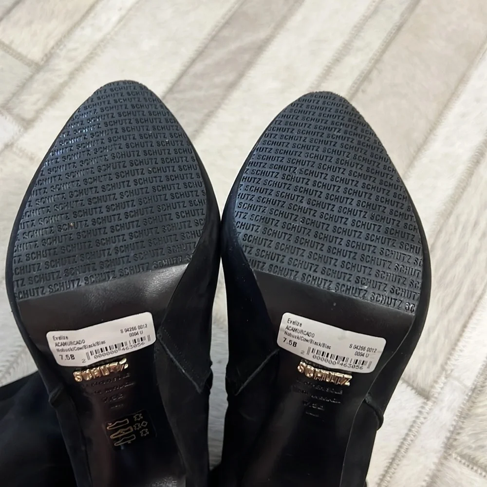 Schutz woman’s fringe /suede leather knee high boots - Picture 10 of 11